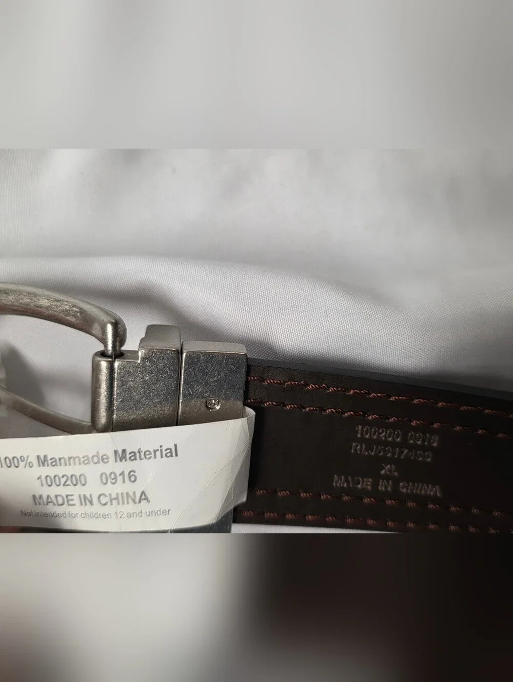 Relic Reversible Embossed Belt with Silver Buckle Womens Size XL